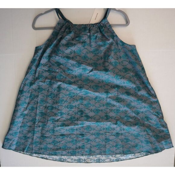 BDG x Urban Outfitters Sz Sm. Blue Eva Tie-Front Ruched Strap Trapeze Mini Dress - Picture 9 of 11